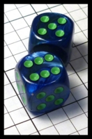 Dice : Dice - 6D Pipped - Blue Swirl Chessex Menagerie - Gen Con Aug 2014